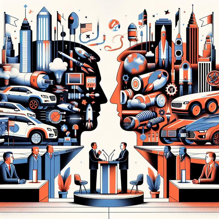 Banner for Elon Musk vs. Donald Trump: A SpaceX, Tesla, and Political Showdown
