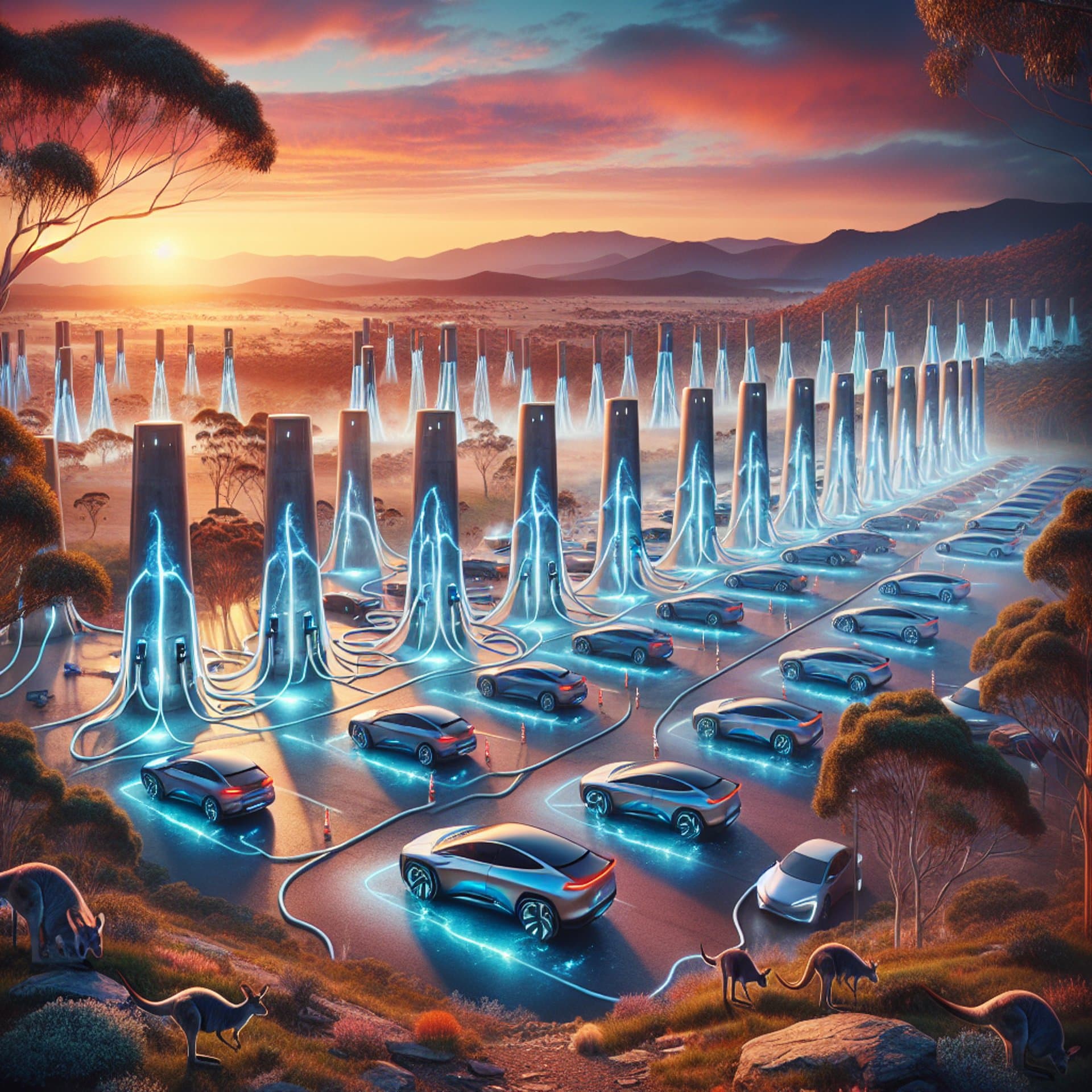 Banner for Tesla Powers Up Holiday Travel with New 16-Bay Supercharger Station in Australia