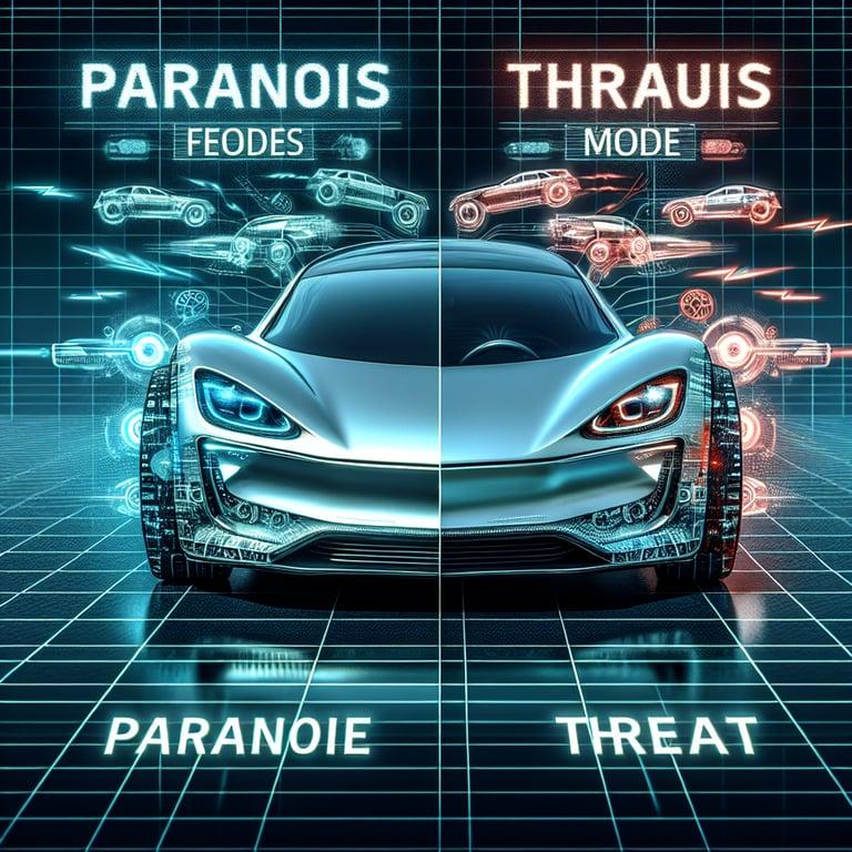 Banner for Elon Musk's Latest Tesla: Now Available in 'Paranoid' and 'Threat' Modes?