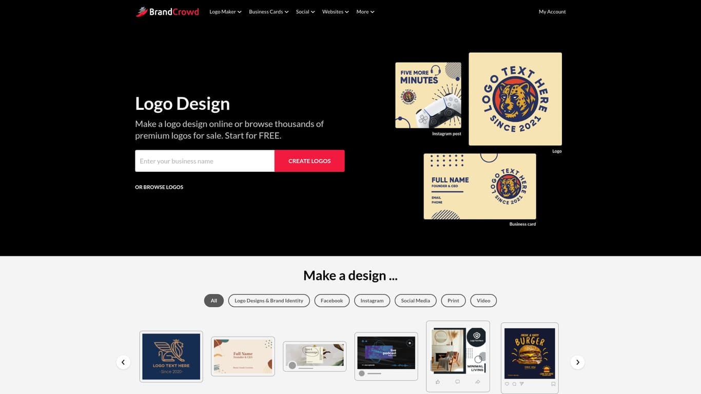BrandCrowd screenshot