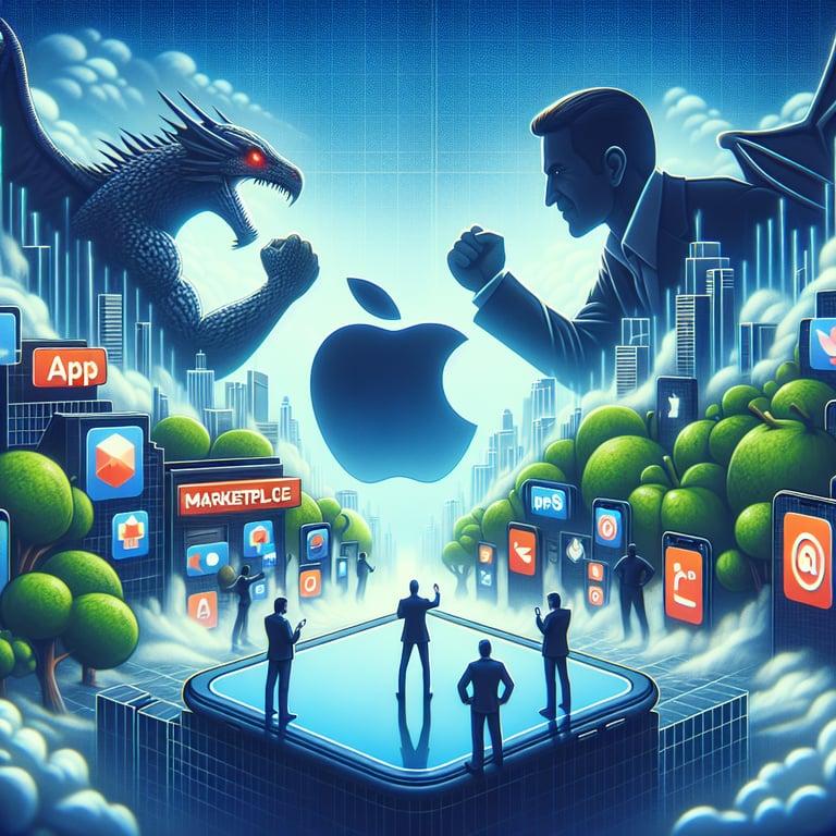 Banner for Elon Musk vs Apple: The App Store Antitrust Showdown