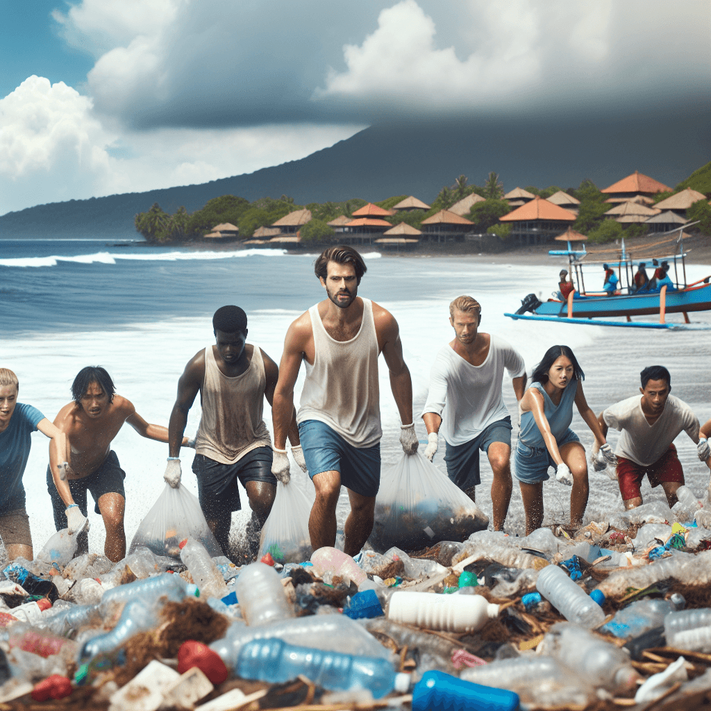 Volunteers in Bali Battle Monsoon-Driven Plastic Pollution