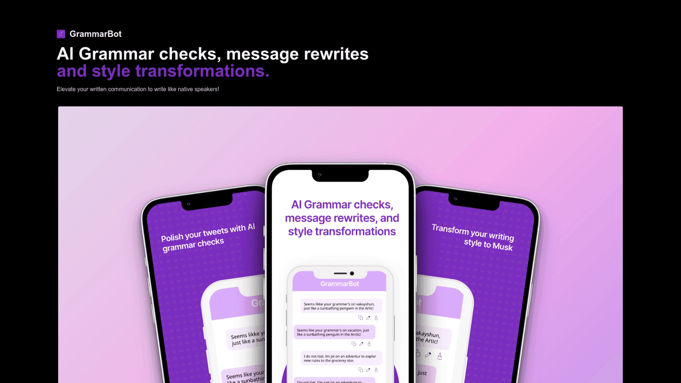GrammarBot screenshot