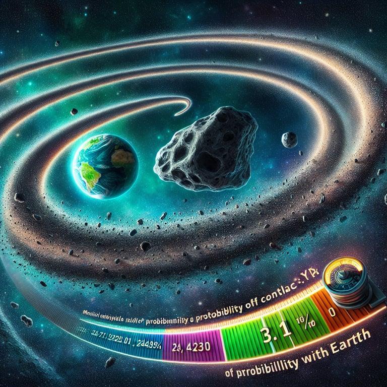 Banner for Asteroid 2024 YR4: A Cosmic Rollercoaster with a 3.1% Chance of Hitting Earth!