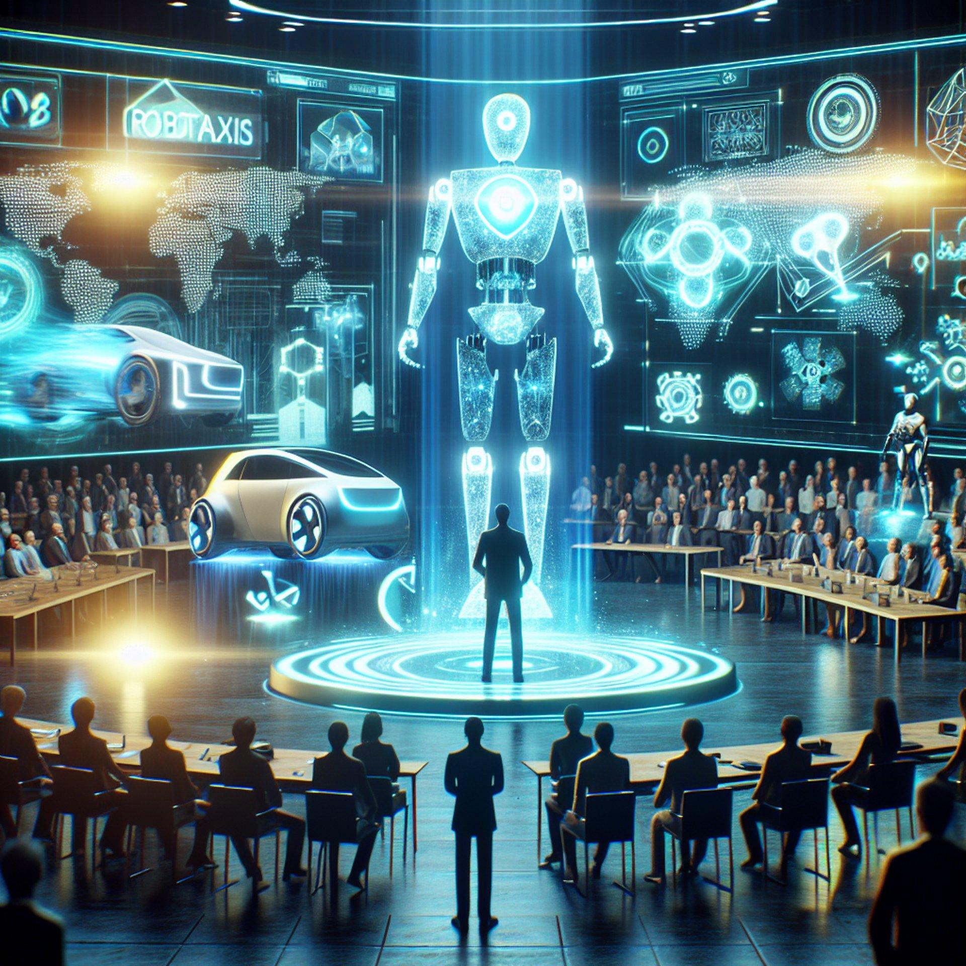 Banner for Elon Musk Unveils Bold Tesla Goals for 2024: Robotaxis, Robots & More