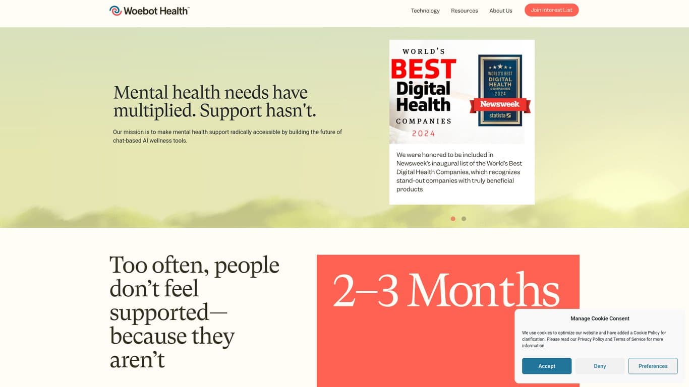 Woebot Health screenshot