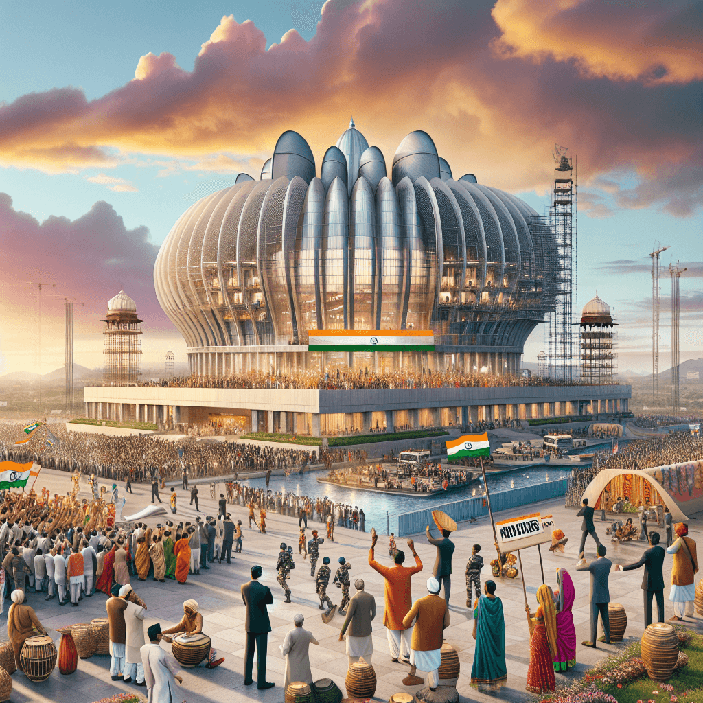 Banner for India's New Parliament Inauguration: A Modern Marvel Mired in Controversy