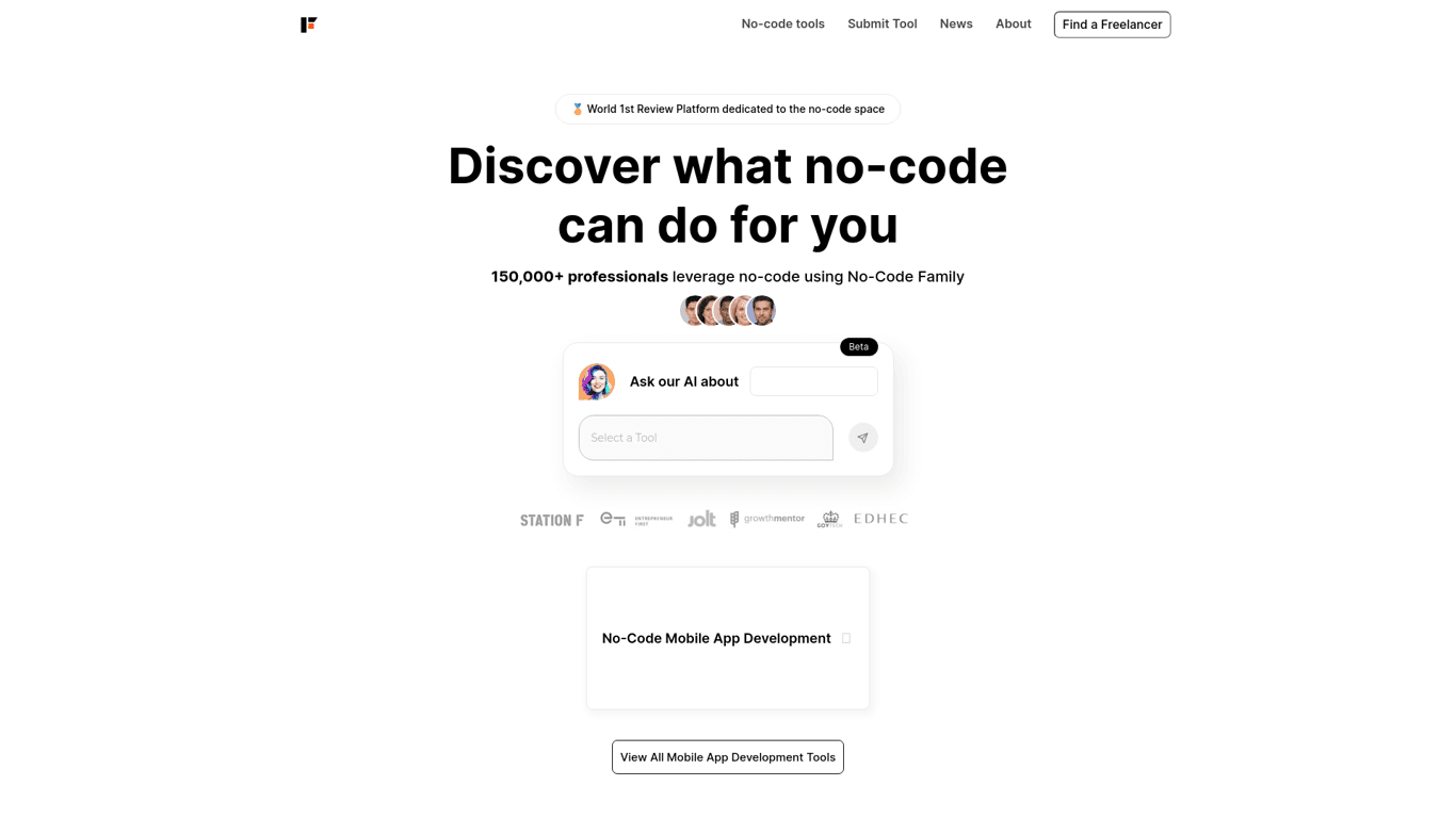 No Code Family screenshot