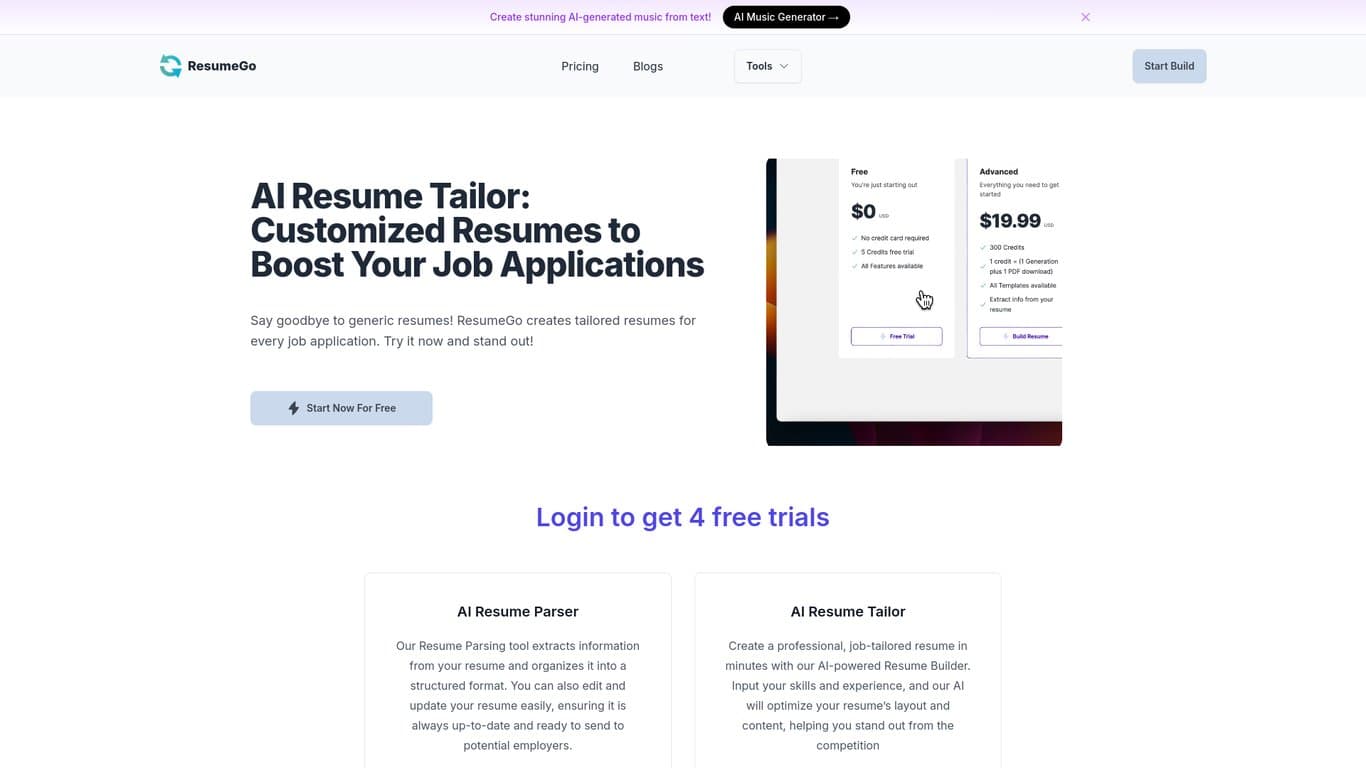 AI Resume Tailor screenshot