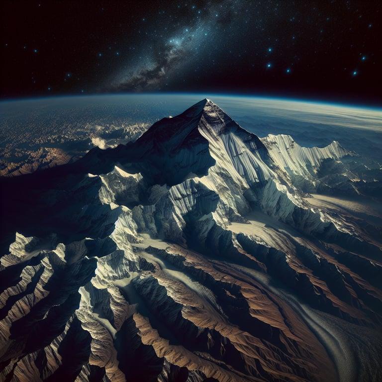 Banner for NASA Captures Mount Everest's Splendor from Space – A Celestial View!