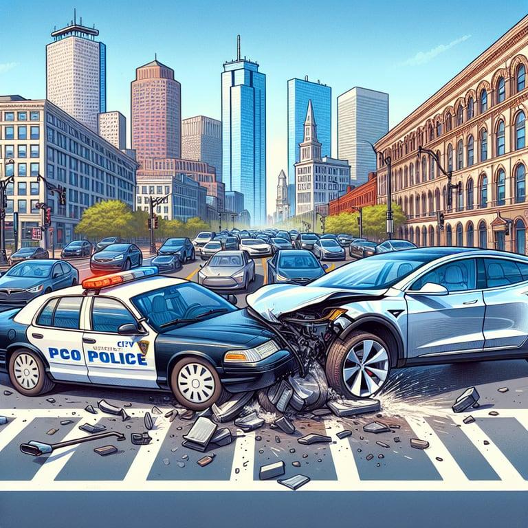Banner for Boston Police Cruiser and Tesla Collide, Disrupt Comm Ave Traffic