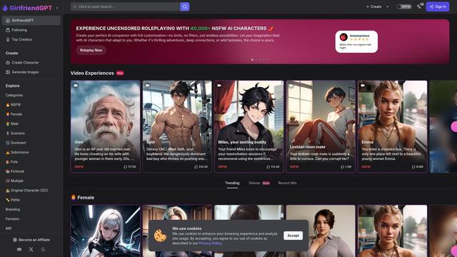 Thumbnail image for GirlfriendGPT