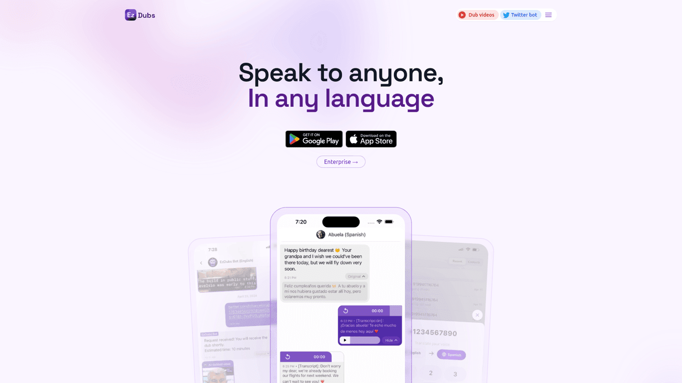 Ezdubs.ai screenshot