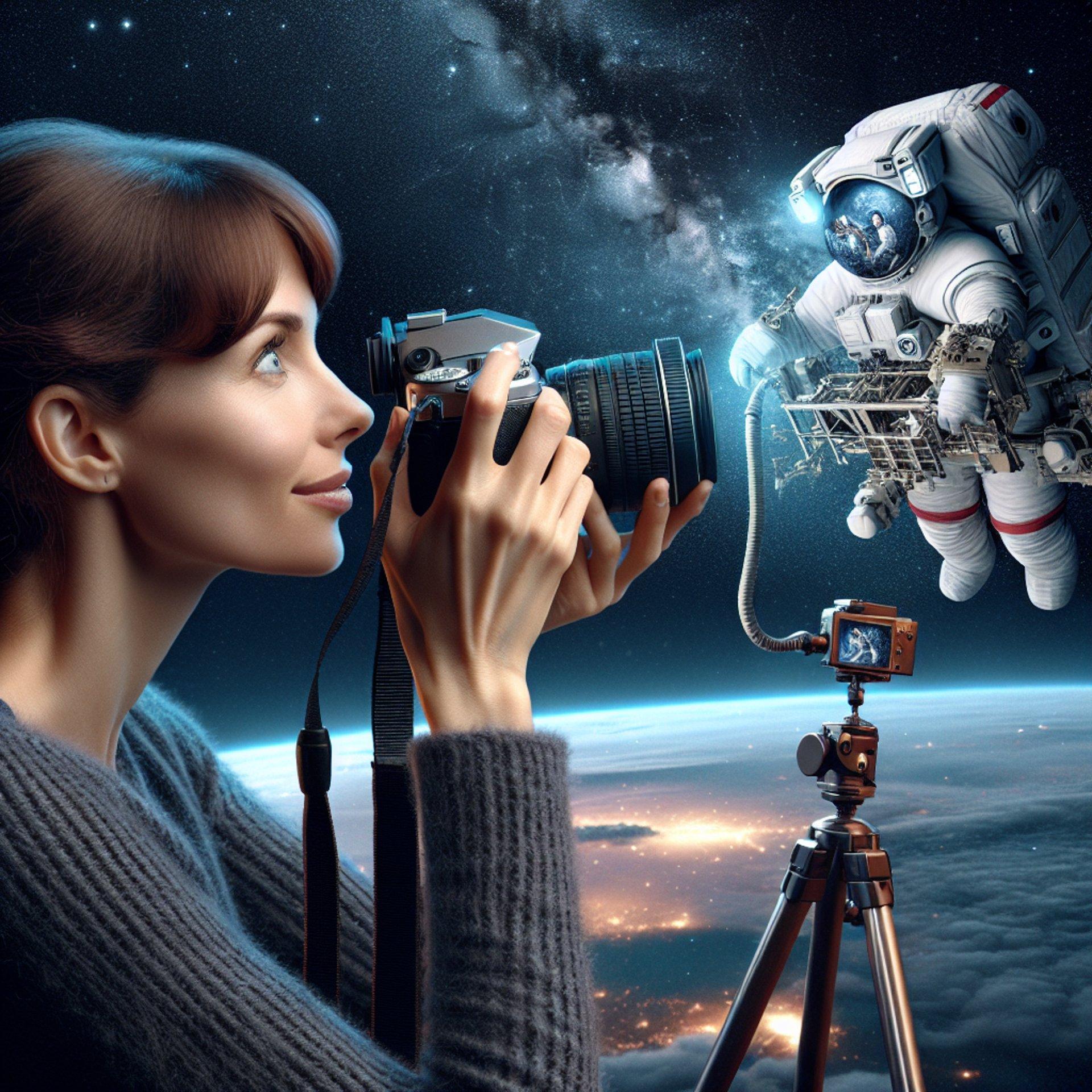 Banner for Amateur Astrophotographer Charline Giroud Captures Historic Spacewalk Moment!