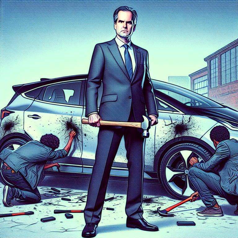 Banner for Elon Musk Warns Tesla Vandals: Legal Reckoning Awaits!