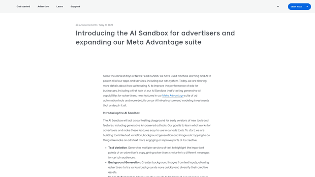 Thumbnail image for AI Sandbox