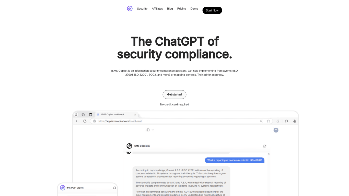 ISMS Copilot screenshot