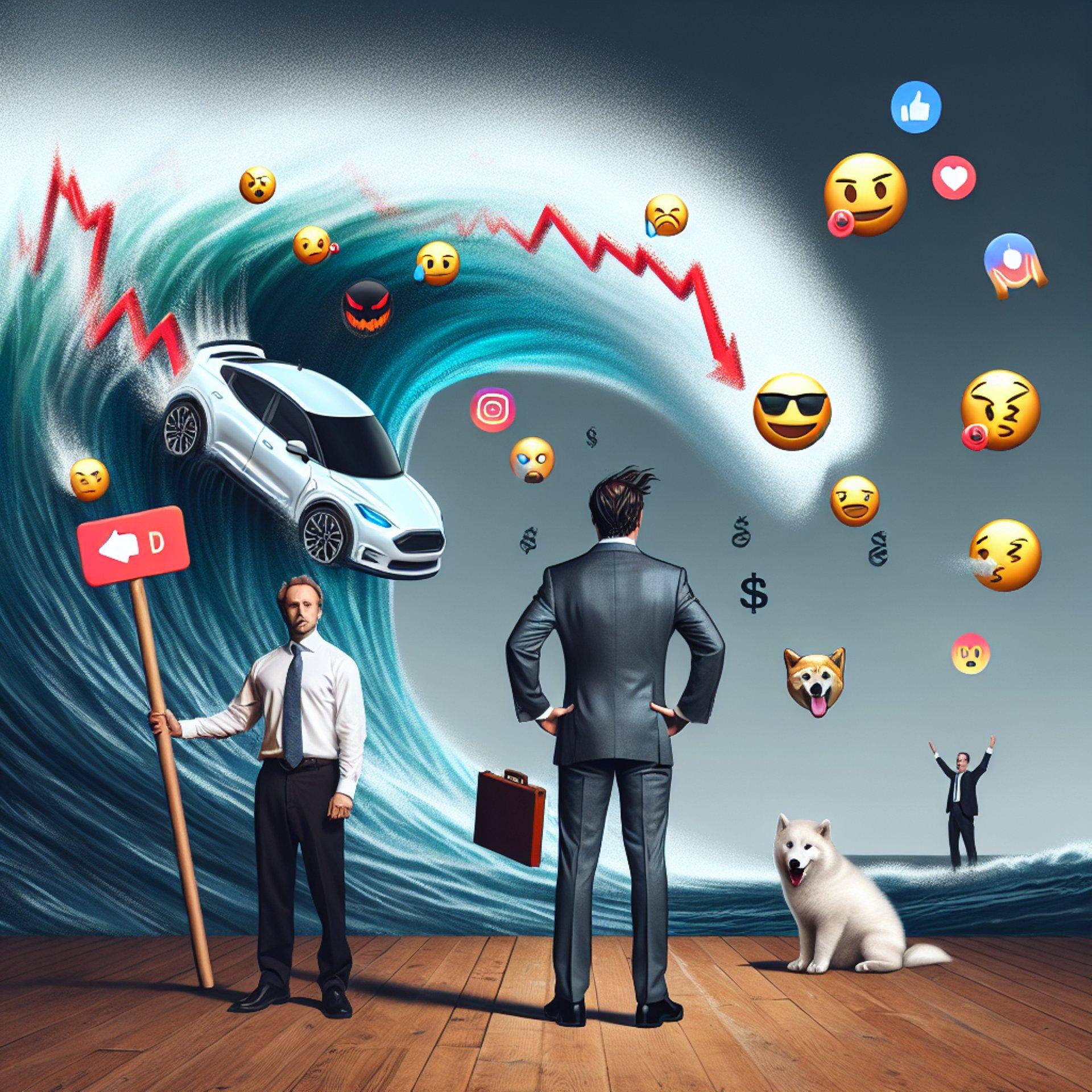Banner for Elon Musk Blames DOGE Detractors for Tesla's Tumbling Stock