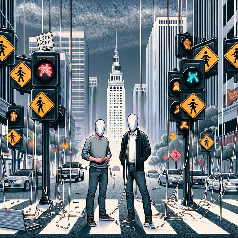 Banner for Hacked Crosswalks in the Bay Area? Tech Titans Elon Musk and Mark Zuckerberg at the Center of the Storm!