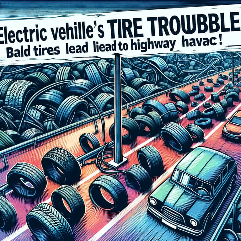 Banner for Tesla's Tire Trouble: Bald Tires Lead to Highway Havoc!