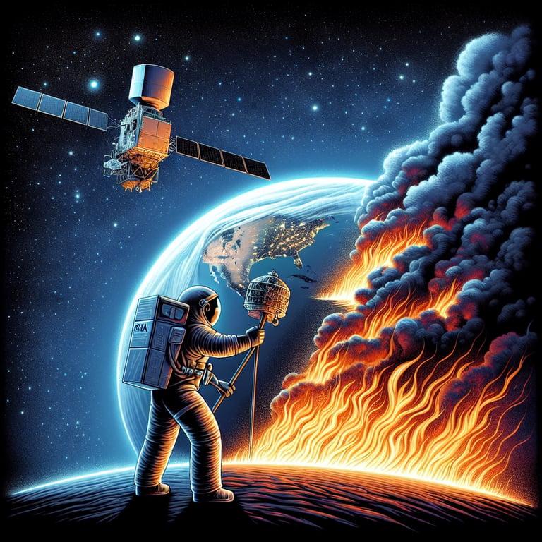 Banner for NASA's Climate Research Under Siege: Wildfires Threaten Vital Data Collection