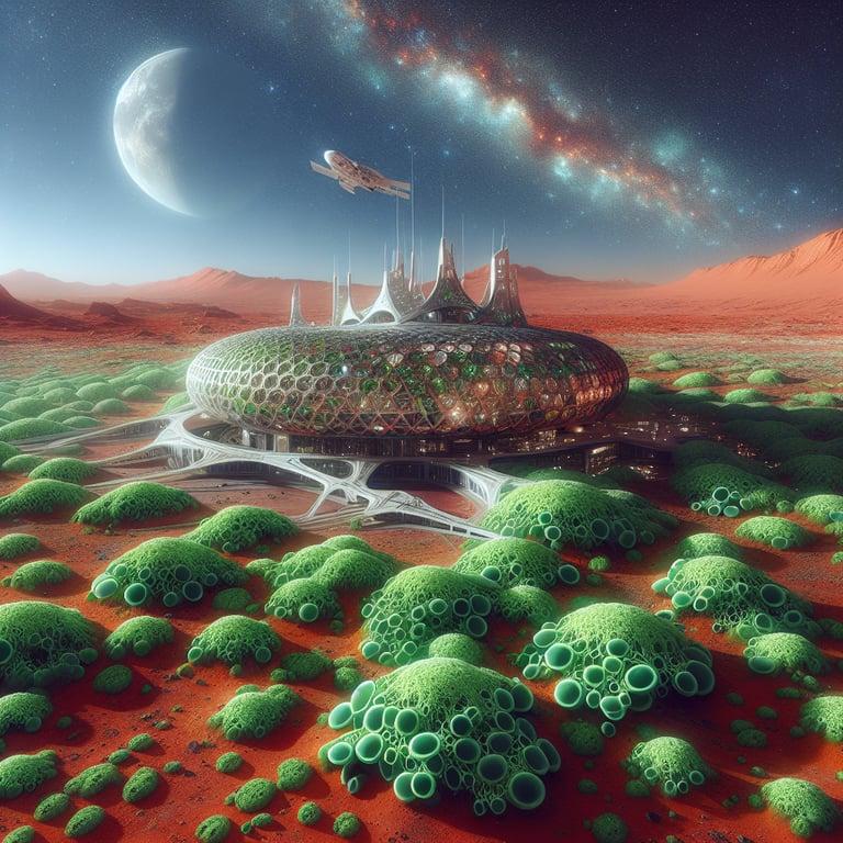 Banner for NASA's Innovative Synthetic Lichen: The Key to Building on Mars!