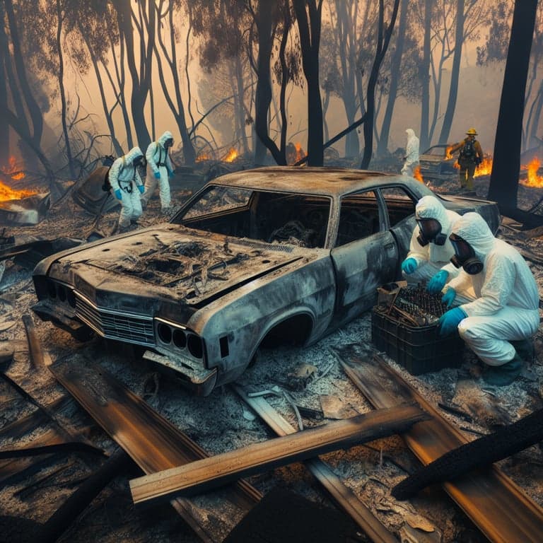Banner for LA Wildfire Cleanup Faces Fiery Challenges with Burning Teslas