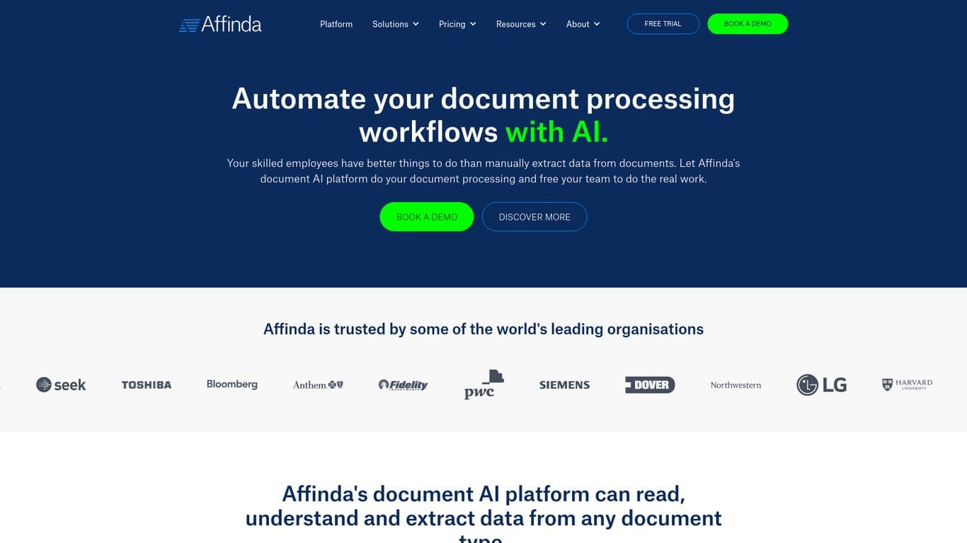 Affinda screenshot