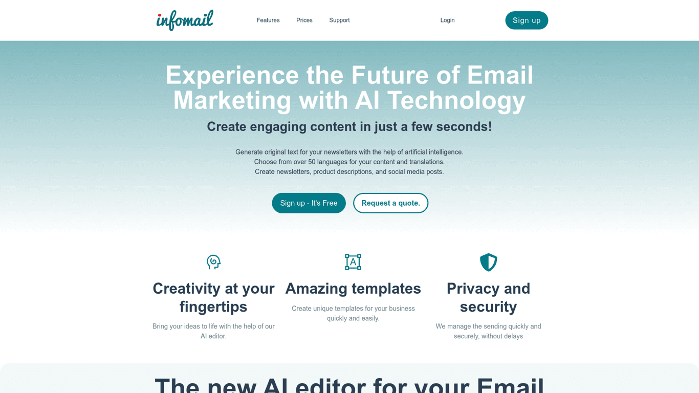 InfoMail screenshot