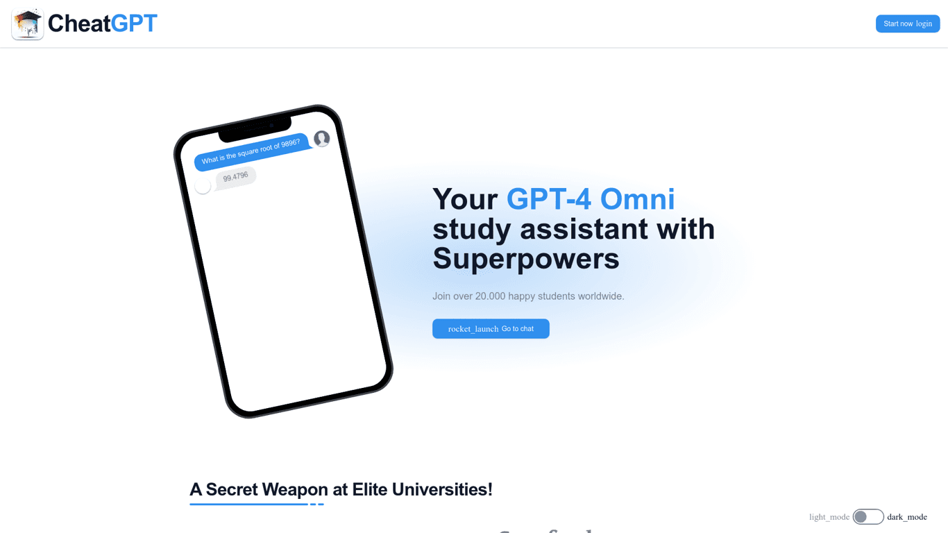 CheatGPT screenshot