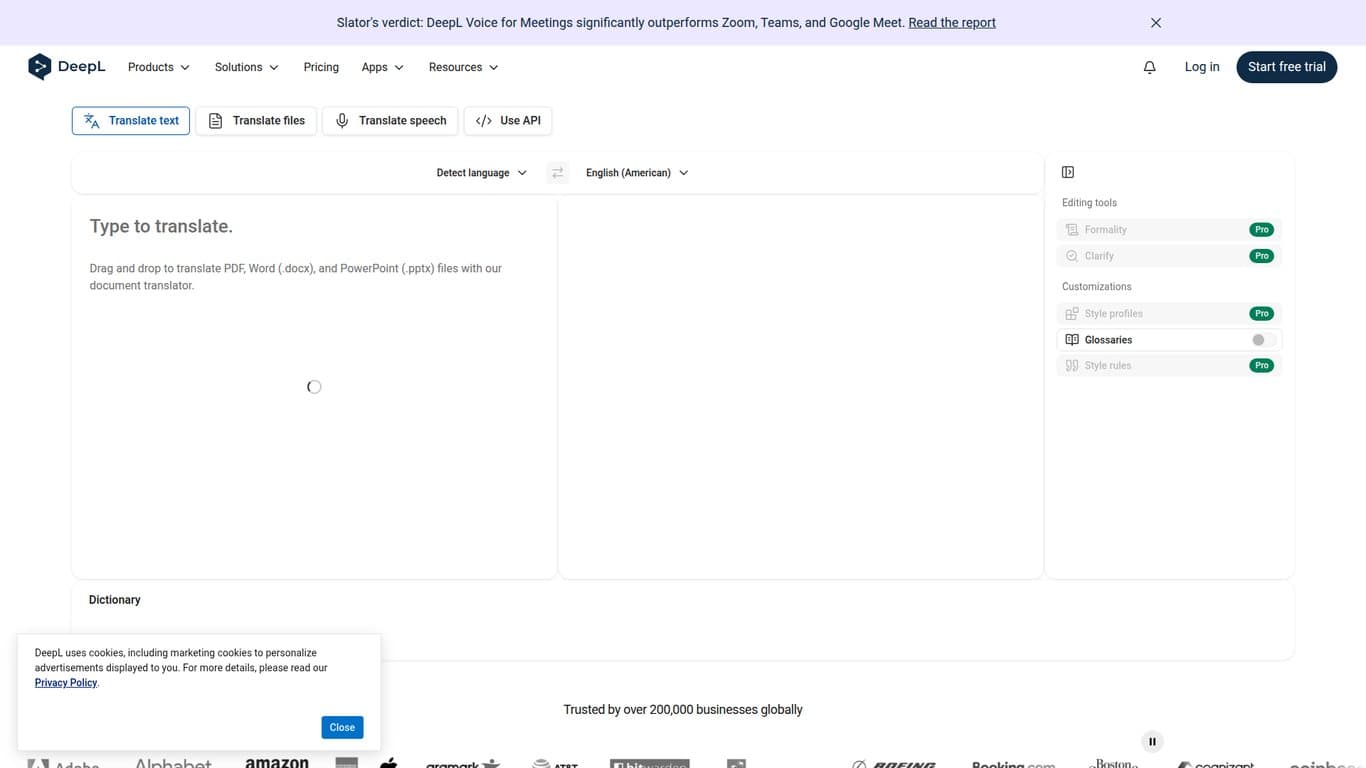 DeepL Translate screenshot