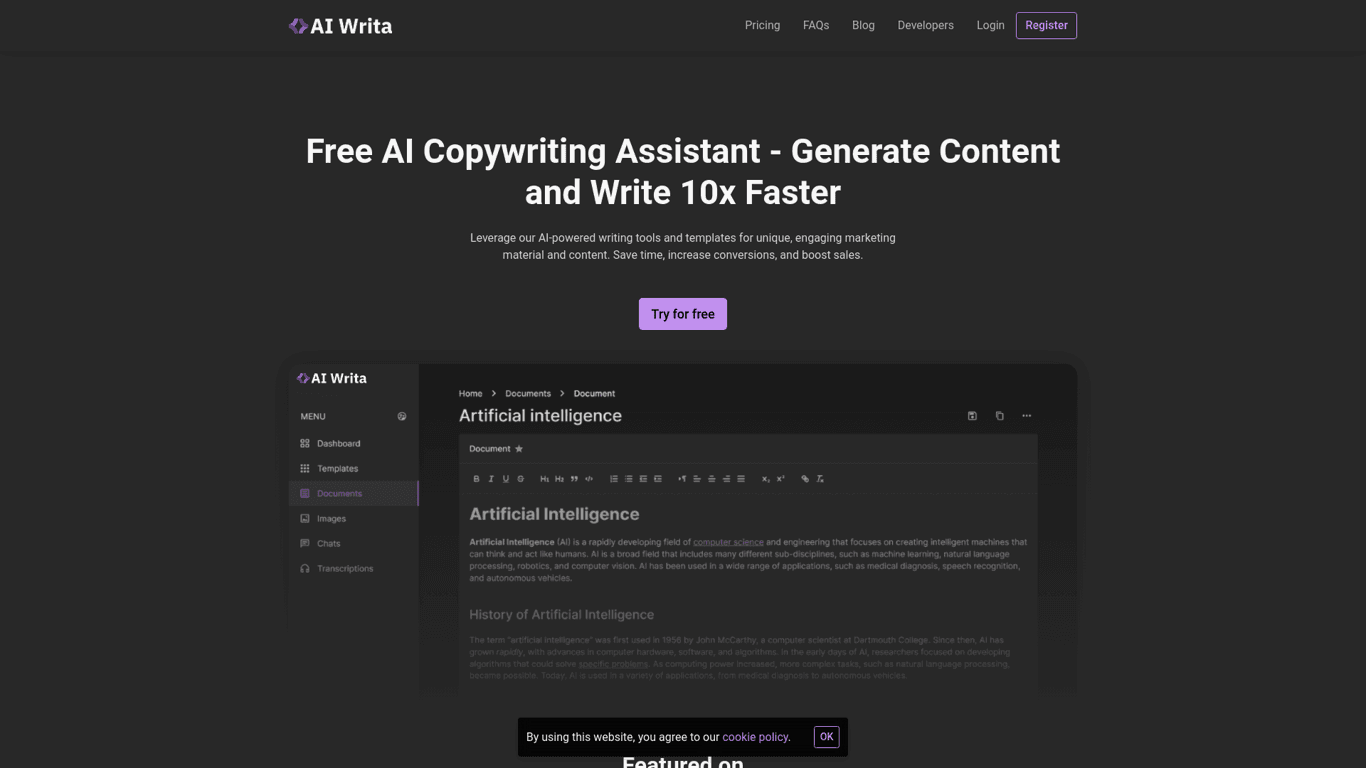 AIWrita screenshot