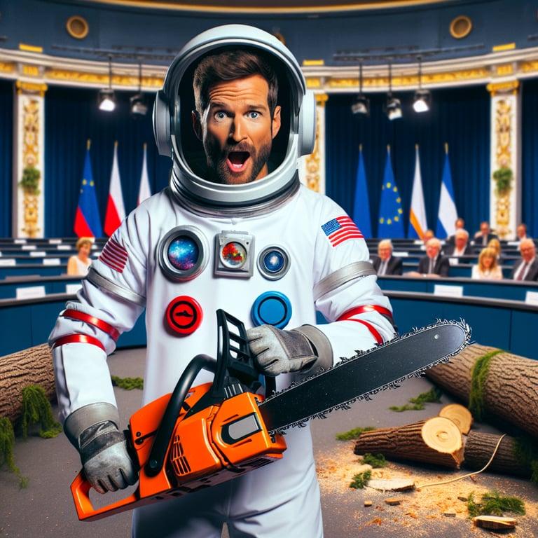 Banner for Elon Musk's Chainsaw Confession: A CPAC Stunt Gone Awry