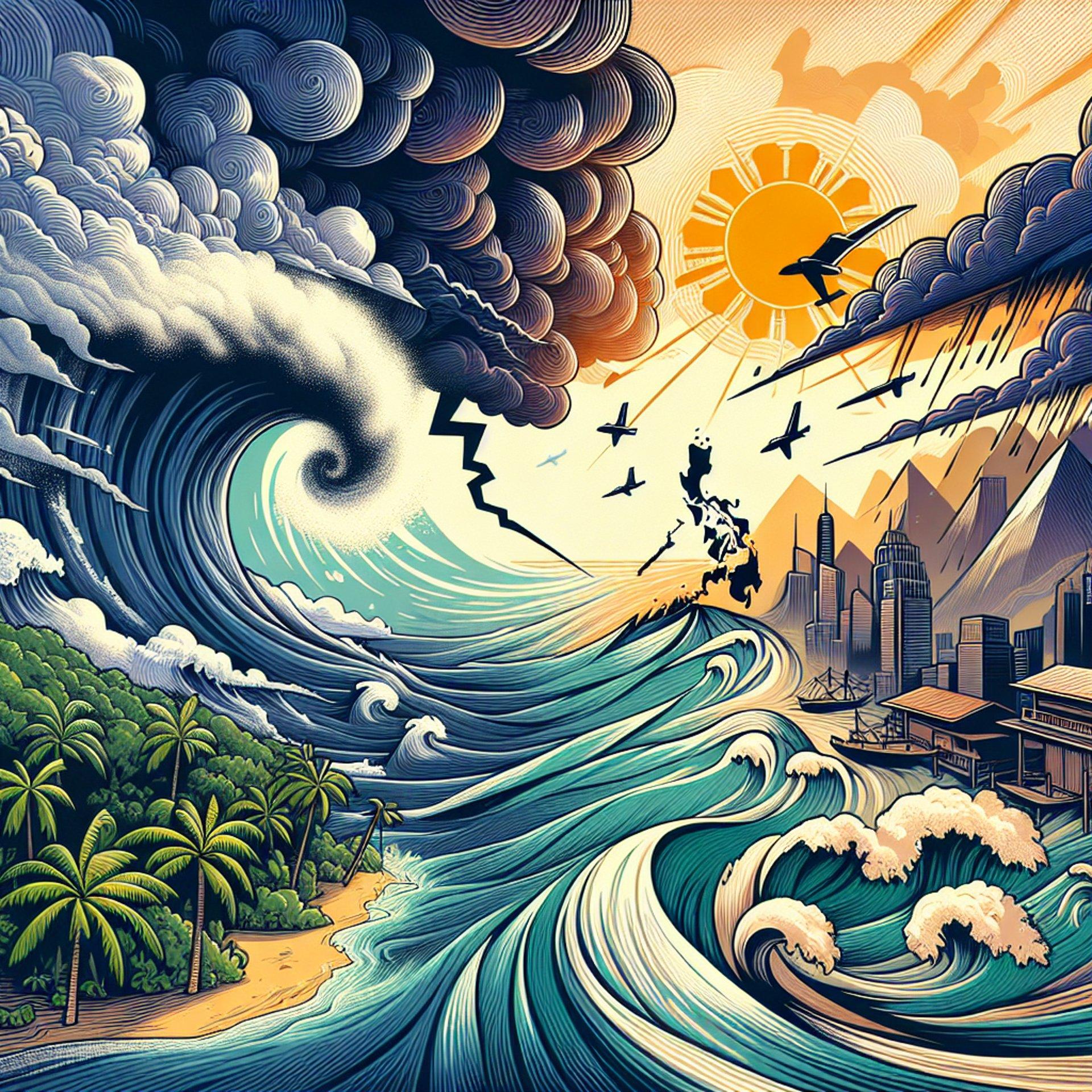 Banner for Tropical Storm Opong Challenges the Philippines