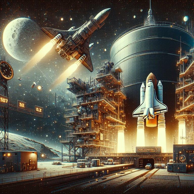 Banner for NASA's Giant Leap: Mega Fuel Tank Prepares Artemis III for Lunar Touchdown