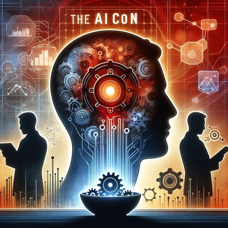 Banner for 'The AI Con': Unmasking Big Tech's AI Hype - Insights from Emily M. Bender and Alex Hanna