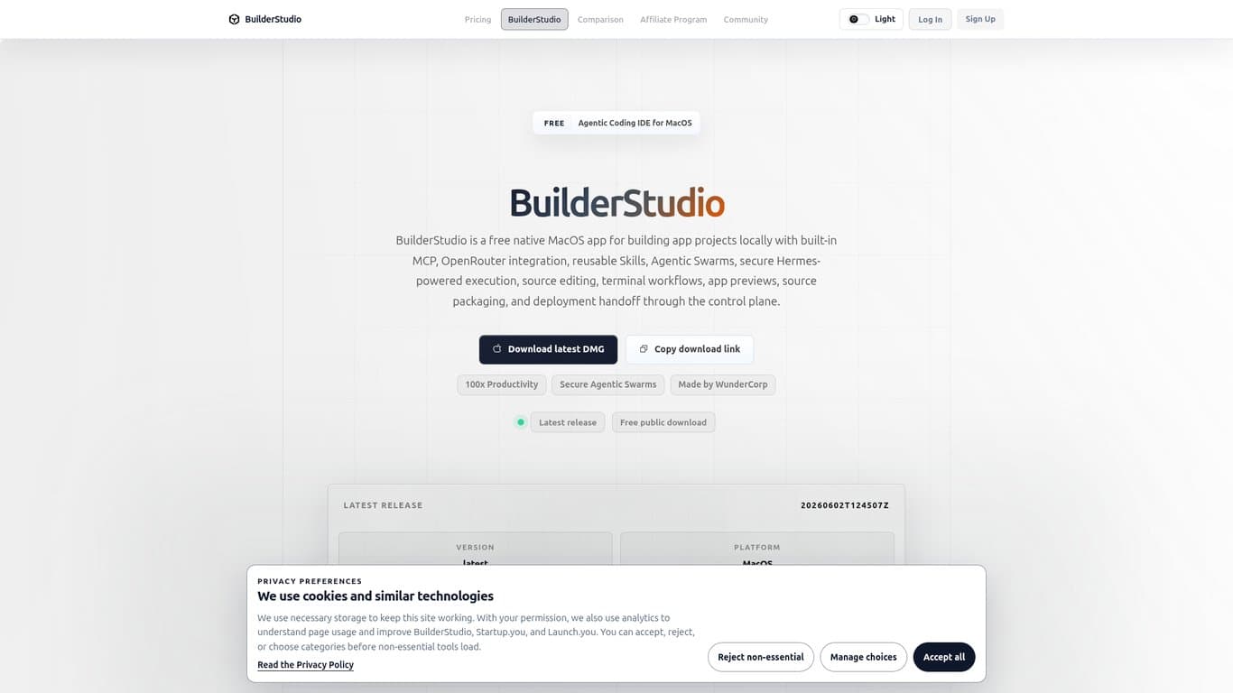 BuilderStudio screenshot