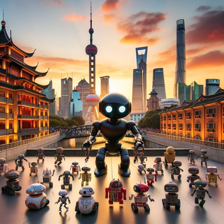 Banner for Robot Revolution in Shanghai: Small AI 'Kidnaps' 12 Fellow Bots!
