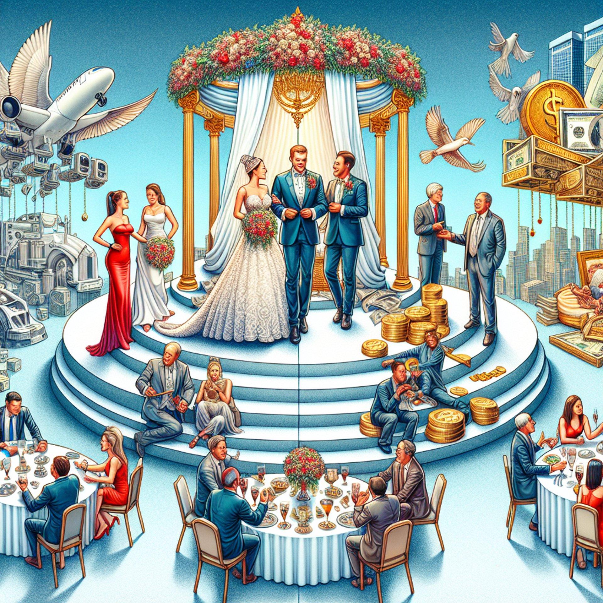 Banner for Jeff Bezos and Lauren Sánchez's Extravagant Wedding Sparks Global Debate on Wealth Inequality