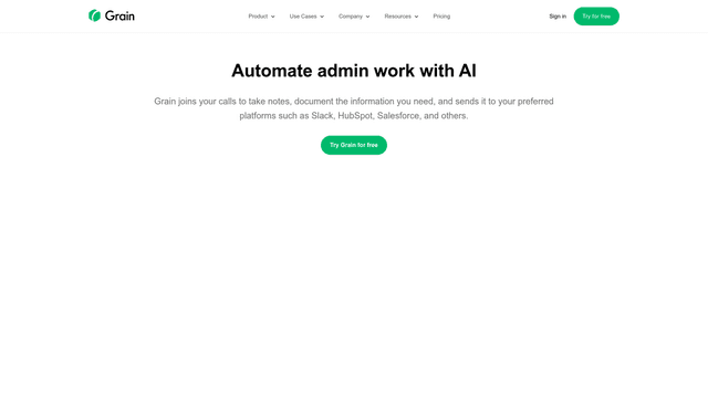 Thumbnail image for Grain AI