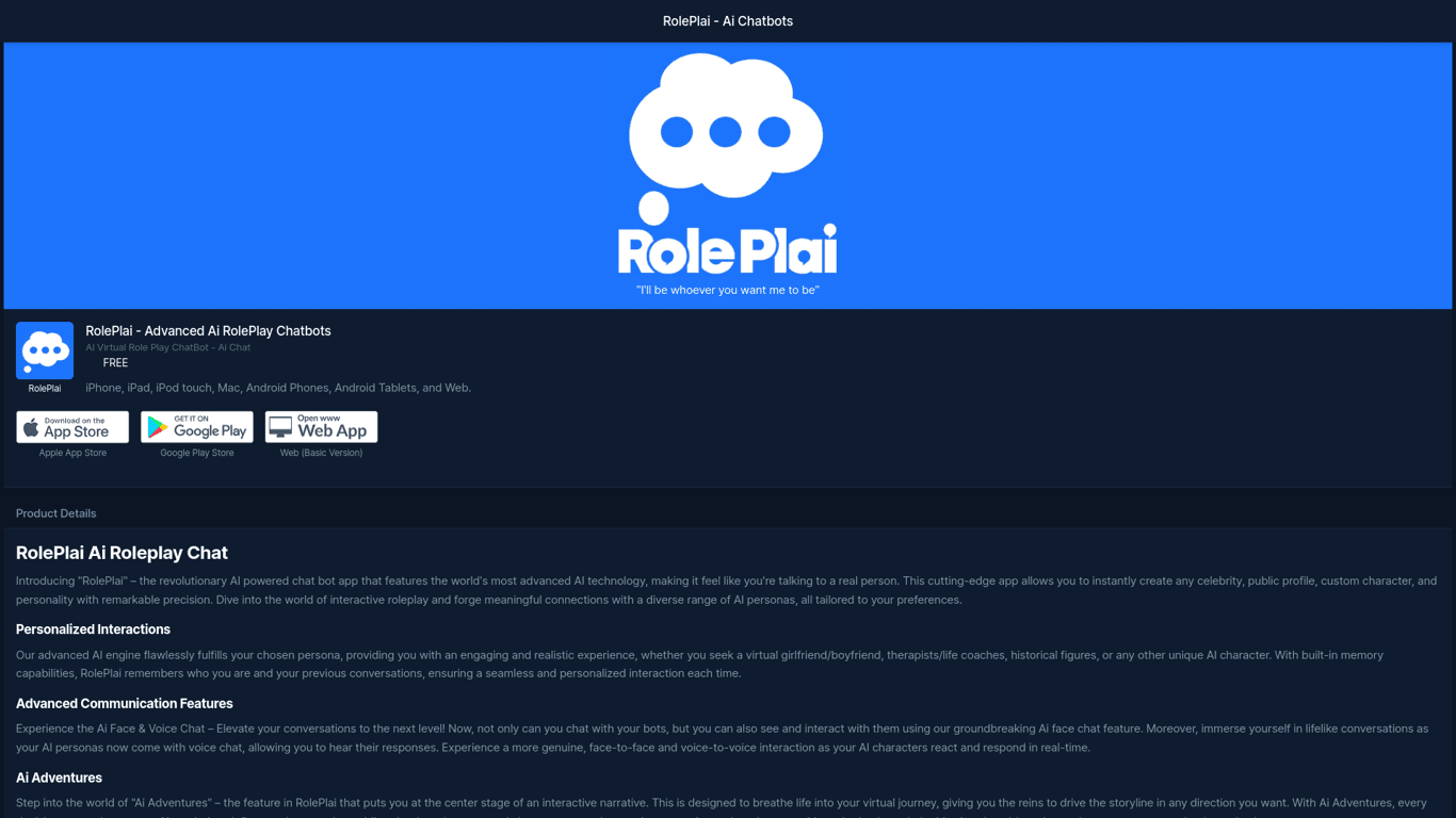RolePlai screenshot
