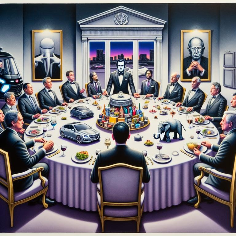 Banner for Trump Hosts Star-Studded Tech CEO Dinner as Musk Steers Clear