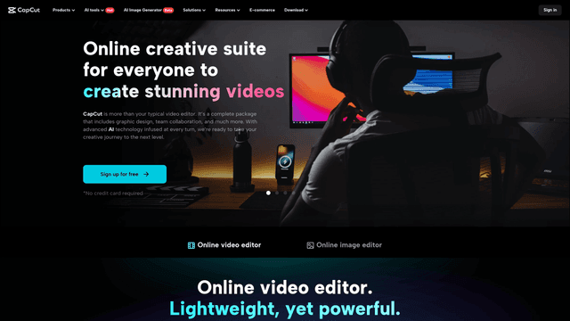 Thumbnail image for CapCut Online Creative Suite