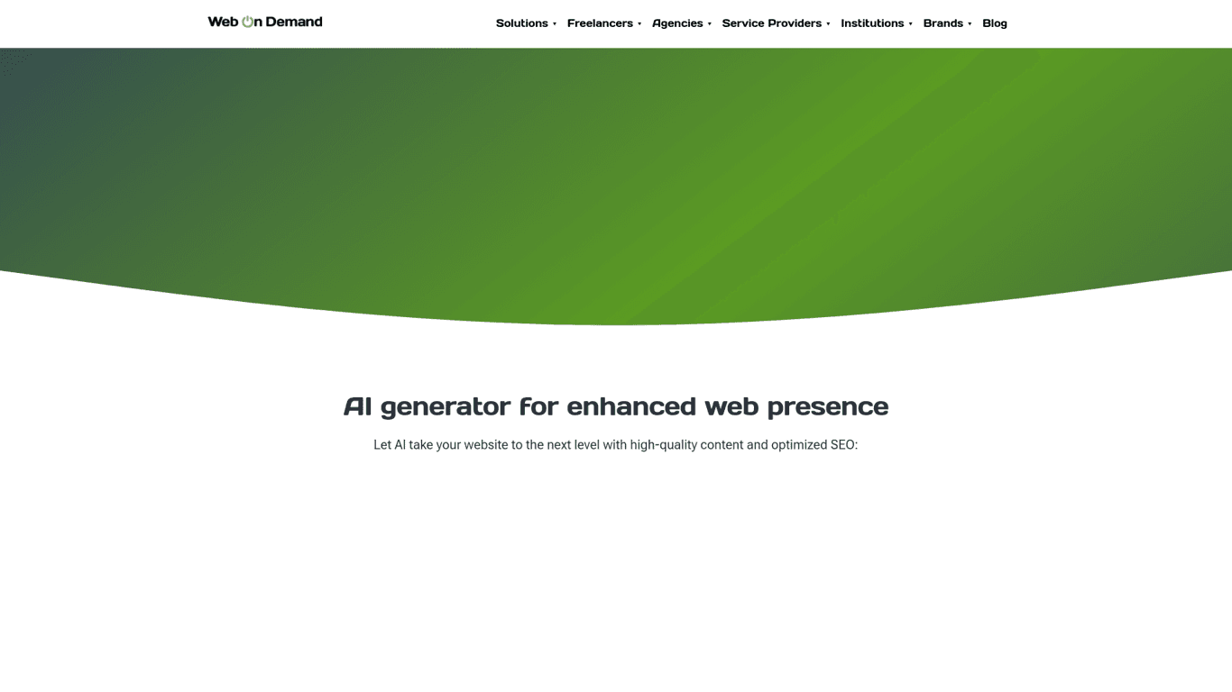 Webondemand screenshot