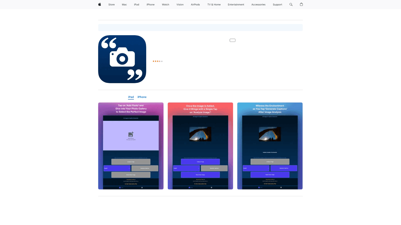 AI Image to Caption Generator screenshot