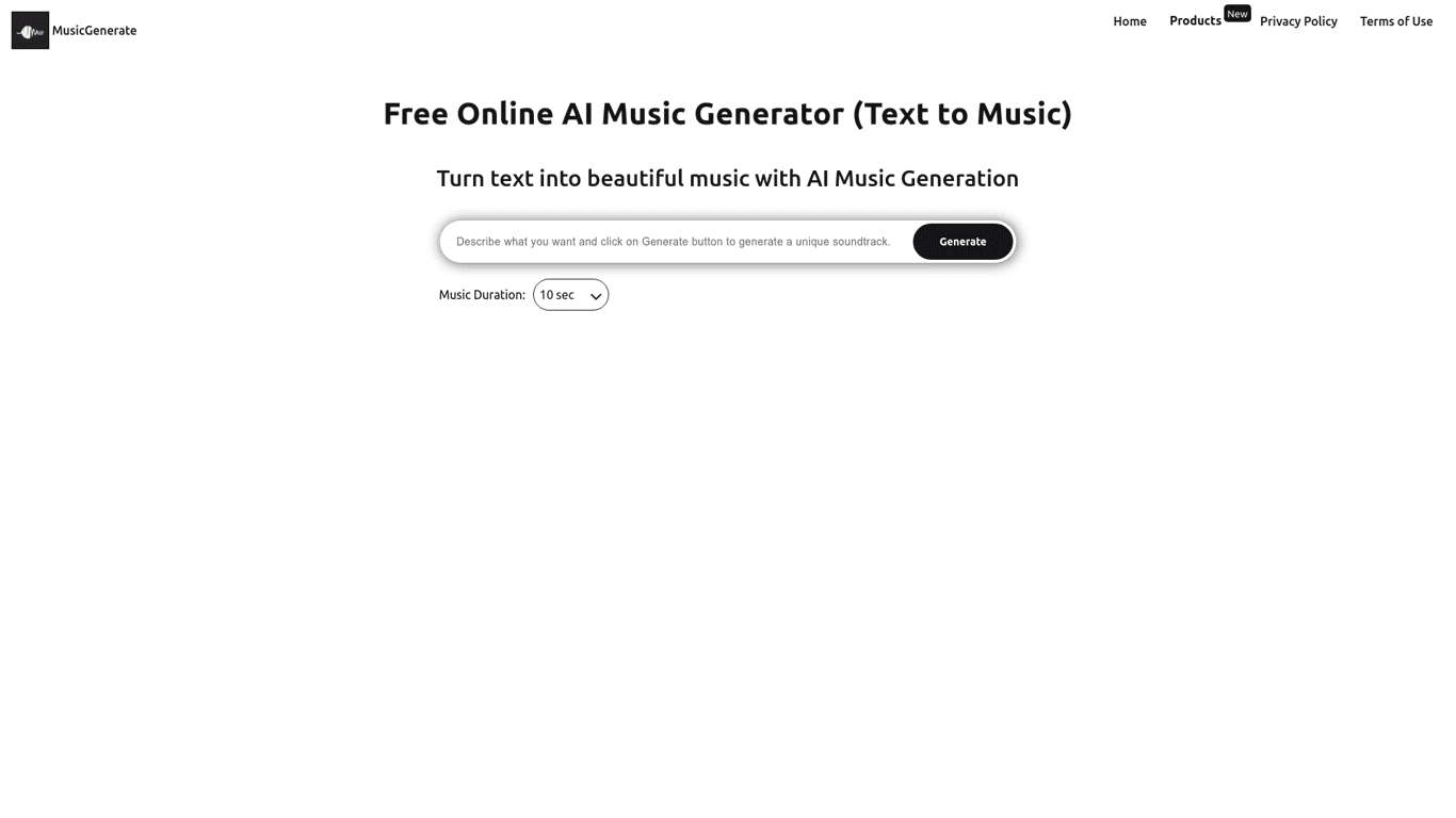 MusicGenerate screenshot