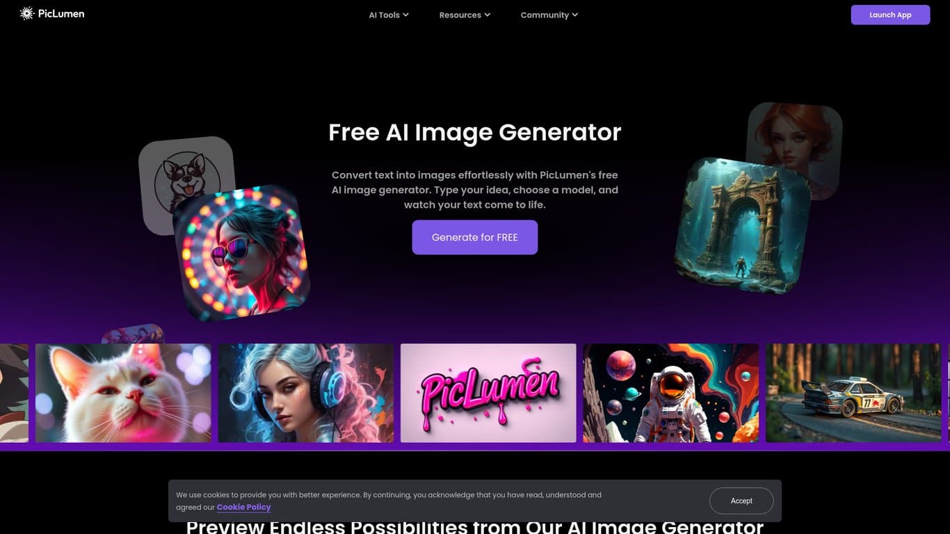 PicLumen AI Image Generator screenshot
