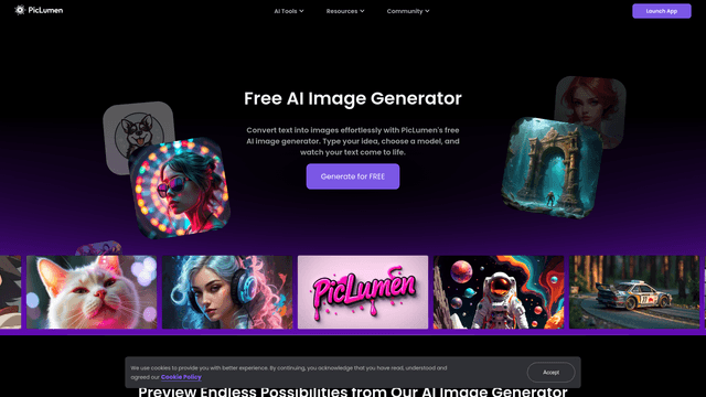 Thumbnail image for PicLumen AI Image Generator