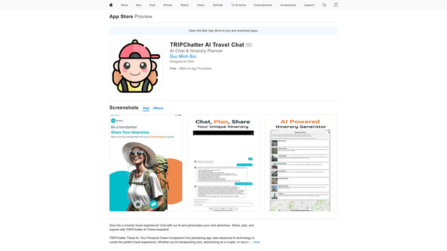 Thumbnail image for AI Chat Travel Assistant