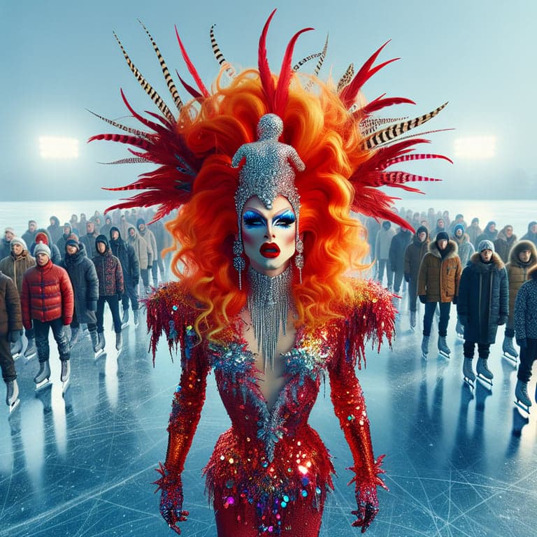 Chilly Rebellion: Drag Queen Vivian Wilson Brings the Heat to Ice Rink Protest